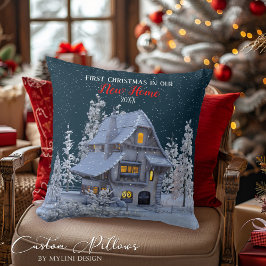 Cojín Decorativo Primera Navidad en nuestro nuevo hogar Winter Wond