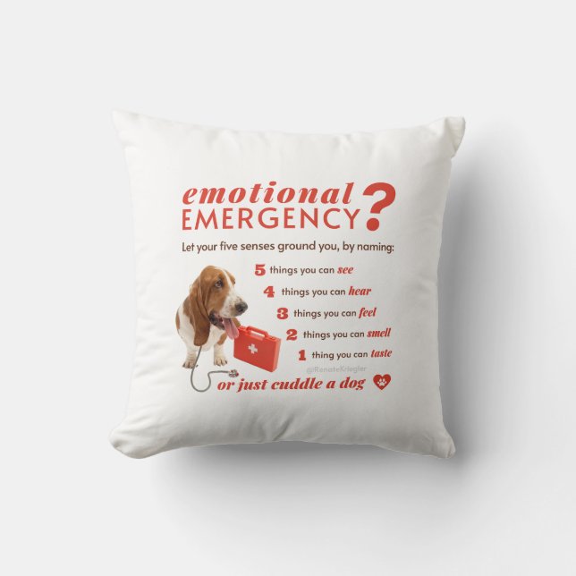 Cojín Decorativo Primeros auxilios emocionales personalizados - Per (Anverso)
