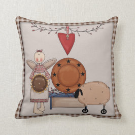 Cojín Decorativo Primitive Country Sunflower Sheep & Angel Decour