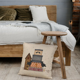 Cojín Decorativo Primitive Faith Family Friends Pillow