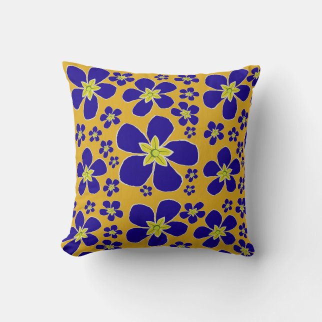 Cojín decorativo Primrose de la Noche Azul (Anverso)