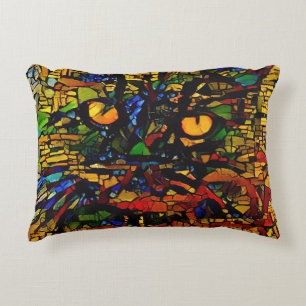 Cojín Decorativo Prin de arte de gato colorido