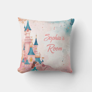 Cojín Decorativo Princesa acuarela rosa