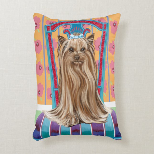 Cojín Decorativo Princesa Corona Yorkie (Frente (Vertical))