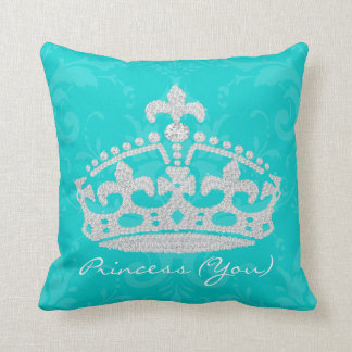 Cojín Decorativo Princesa Crown Pillow del diamante del damasco de