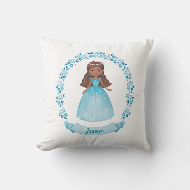 Cojín Decorativo Princesa Cuta Personalizada (Anverso)