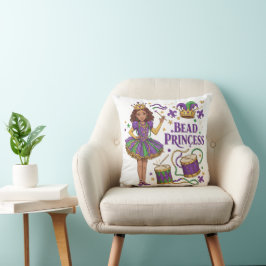 Cojín Decorativo Princesa de cuentas - Almohadón de lanzamiento de 