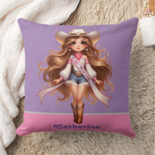 Cojín Decorativo Princesa de Rodeo de Chicas 1 Personalizada