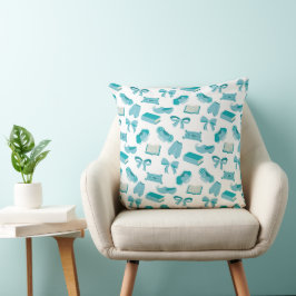 Cojín Decorativo Princesa del cuento de hadas mágico Teal