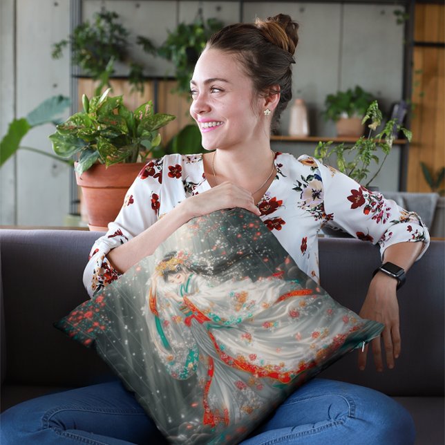 Cojín Decorativo Princesa etérea en un jardín de fantasía (Subido por el creador)