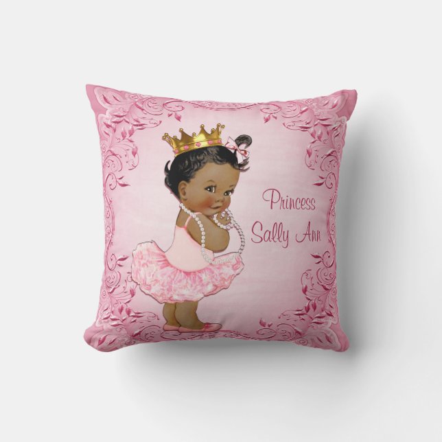 Cojín Decorativo Princesa étnica personalizada Ballerina Pink