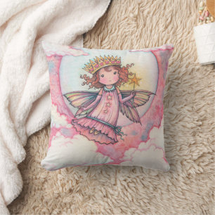 Cojín Decorativo Princesa Hada Linda por Molly Harrison
