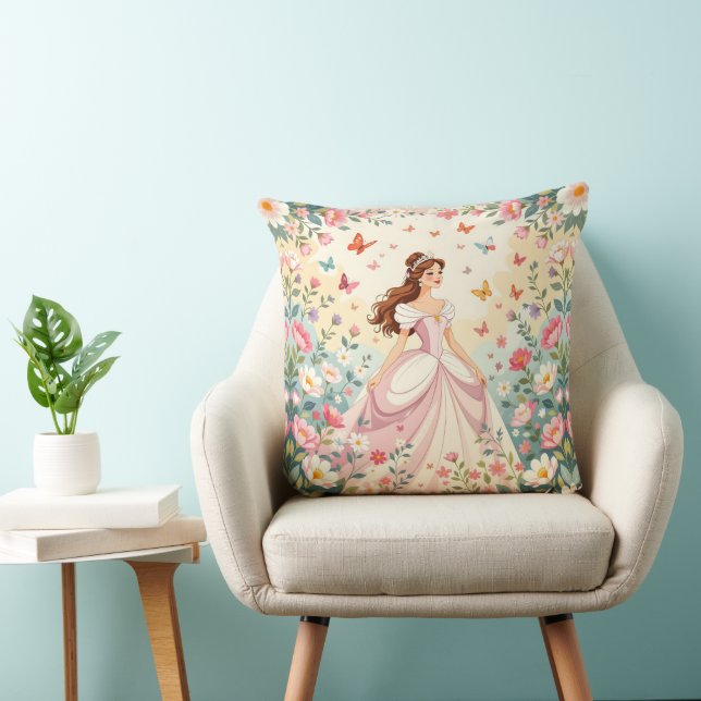 Cojín Decorativo Princesa linda con mariposas (Silla)