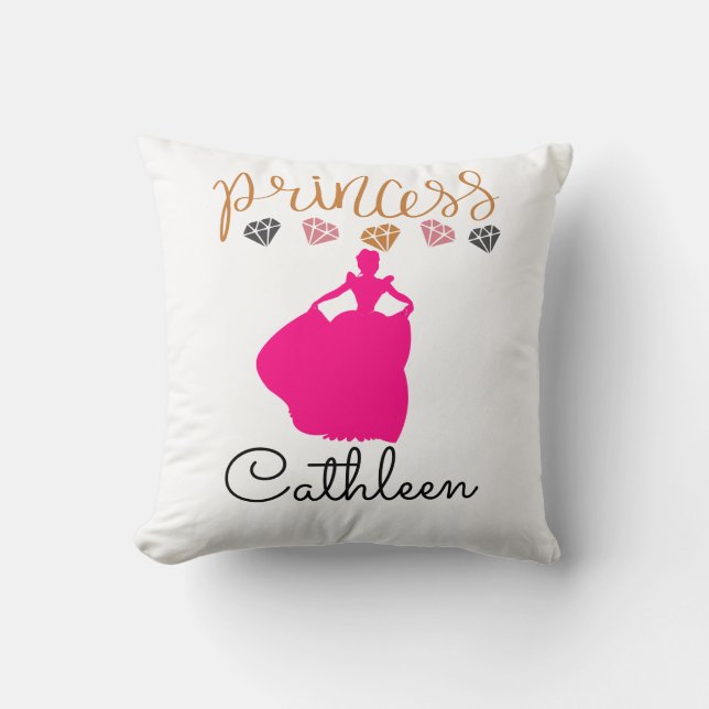 Cojín decorativo Princesa Personalizada (Anverso)