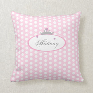 Cojín Decorativo Princesa rosada personalizada Pillow del lunar