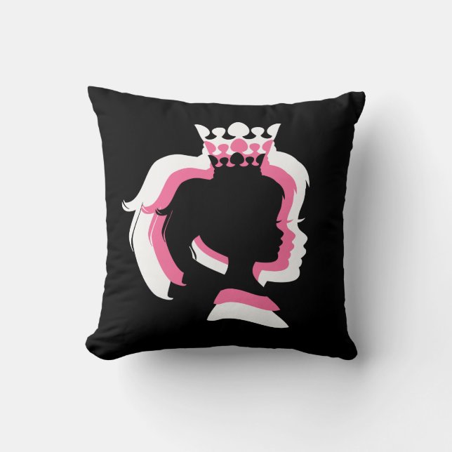 Cojín Decorativo Princesa Silhouette Pillow (Anverso)