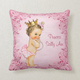 Cojín Decorativo Princesa triguena personalizada Glamorous Pink