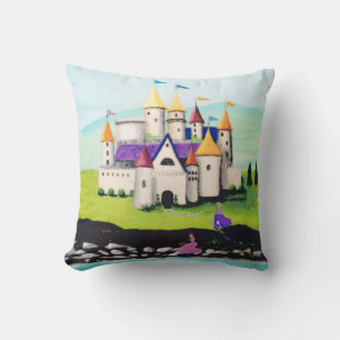 Cojín Decorativo Princesas y castillo