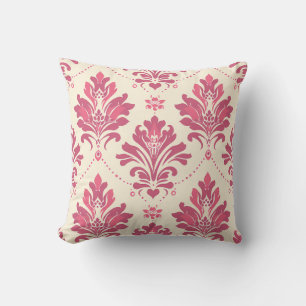 Cojín Decorativo Princescore de Damasco Rosado Rosa