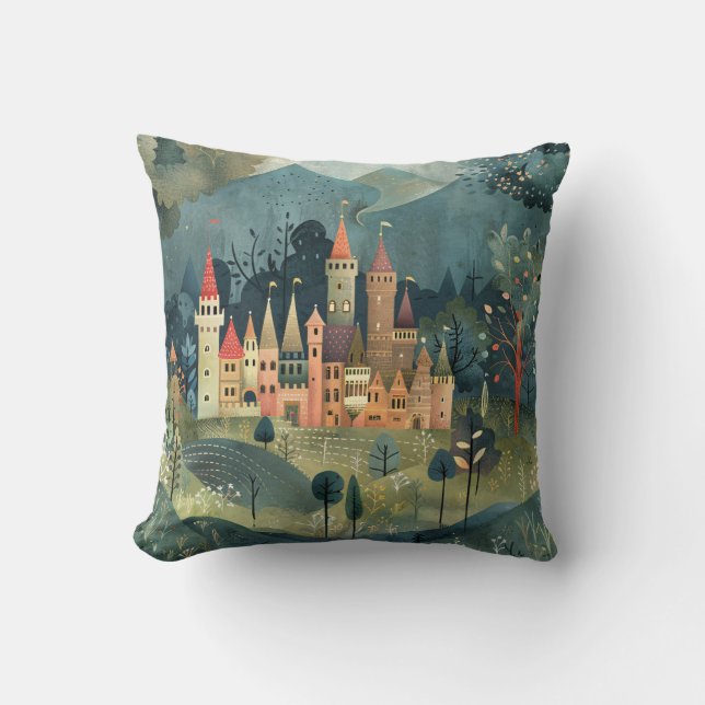 COJÍN DECORATIVO PRINCESS CASTLE THROW PILLOW (Anverso)