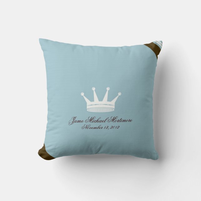Cojín Decorativo Príncipe azul Crown Custom Baby Pillow (Anverso)