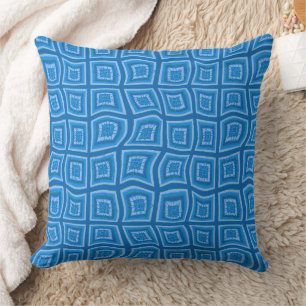 Cojín Decorativo Prisáceas Psicodélicas Ver Floral Azul
