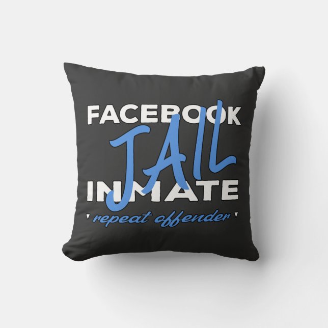 Cojín Decorativo Prisión en Facebook (Anverso)