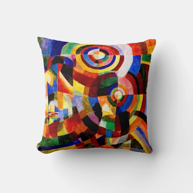 Cojín Decorativo Prisiones eléctricas de Sonia Delaunay (Anverso)