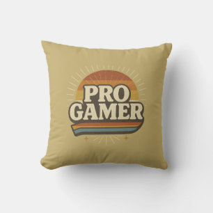 Cojín Decorativo PRO GAMER — Insignia de puesta de sol de época
