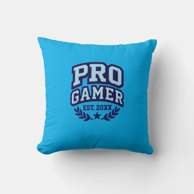 Cojín Decorativo PRO GAMER — Parche Varsity Chenille (Anverso)