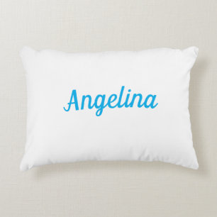 Cojín Decorativo Profesional Sencillo Moderno Elegante Azul Tu Nomb