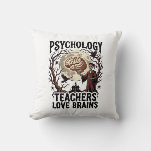 Cojín Decorativo Profesor de Psicología Amante del Cerebro de Hallo