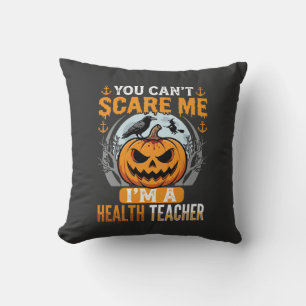 Cojín Decorativo Profesor de salud de Halloween Calabaza espantosa 