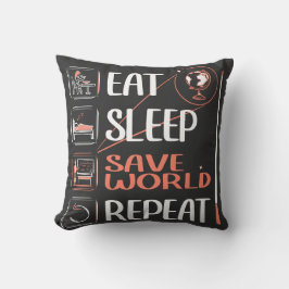 Cojín Decorativo Profesor de Supergeografía ahorra al mundo gracias