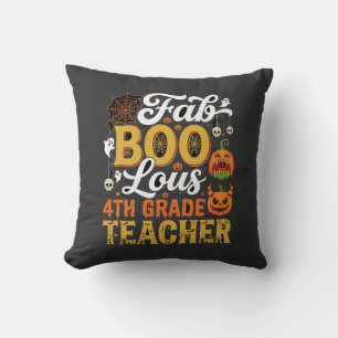 Cojín Decorativo Profesor fantástico de Halloween de 4to grado