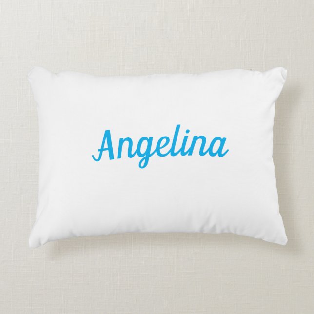 Cojín Decorativo Professional Plain Modern Elegant Blue Your Name (Anverso)