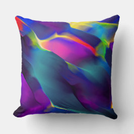 Cojín Decorativo Profundidad y relieves de colores, predominan los 