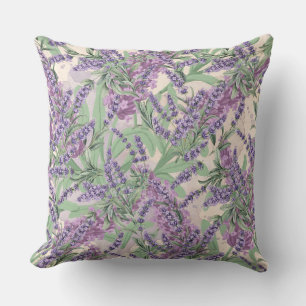 Cojín Decorativo Profusión de lavanda Polvo de lavanda Floral rústi