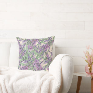Cojín Decorativo Profusión de lavanda Polvo de lavanda Floral rústi