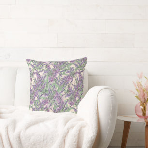 Cojín Decorativo Profusión de lavanda Polvo de lavanda Floral rústi