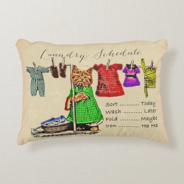 Cojín Decorativo Programa de lavado de ganadería para gato Mascota  (Anverso)