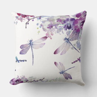 Cojín Decorativo Programa Funeral de Colibrí de Orquídeas Purpúreas