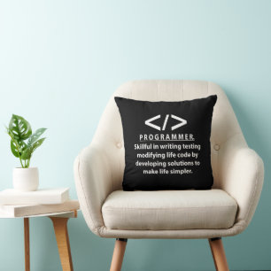 Cojín Decorativo Programador de programadores de codificación