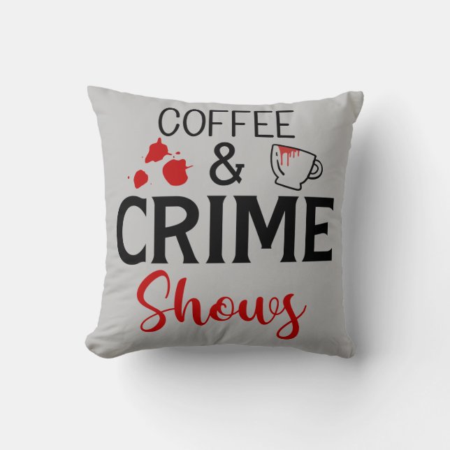 Cojín Decorativo Programas De Café Y Crimen (Anverso)