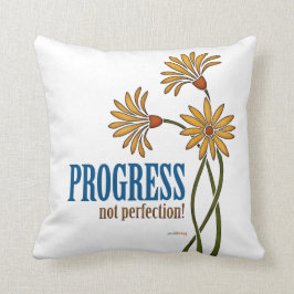 Cojín Decorativo ¡Progreso, no perfección! (cita de la
