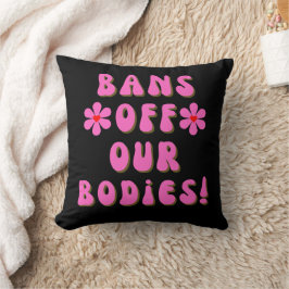 Cojín Decorativo Prohibición de la tipografía rosa retro de nuestro