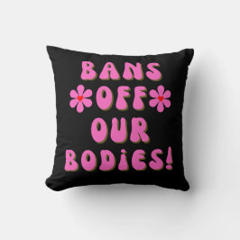 Cojín Decorativo Prohibición de la tipografía rosa retro de nuestro