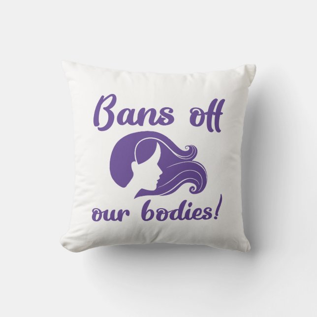 Cojín Decorativo Prohibición de nuestros cuerpos (Anverso)