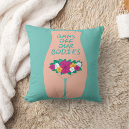 Cojín Decorativo Prohibición de nuestros cuerpos Aqua