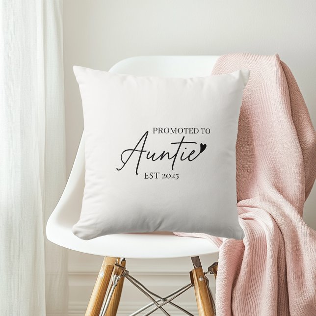 Cojín Decorativo Promocionado a la tía EST | Nuevo regalo de tía (Subido por el creador)